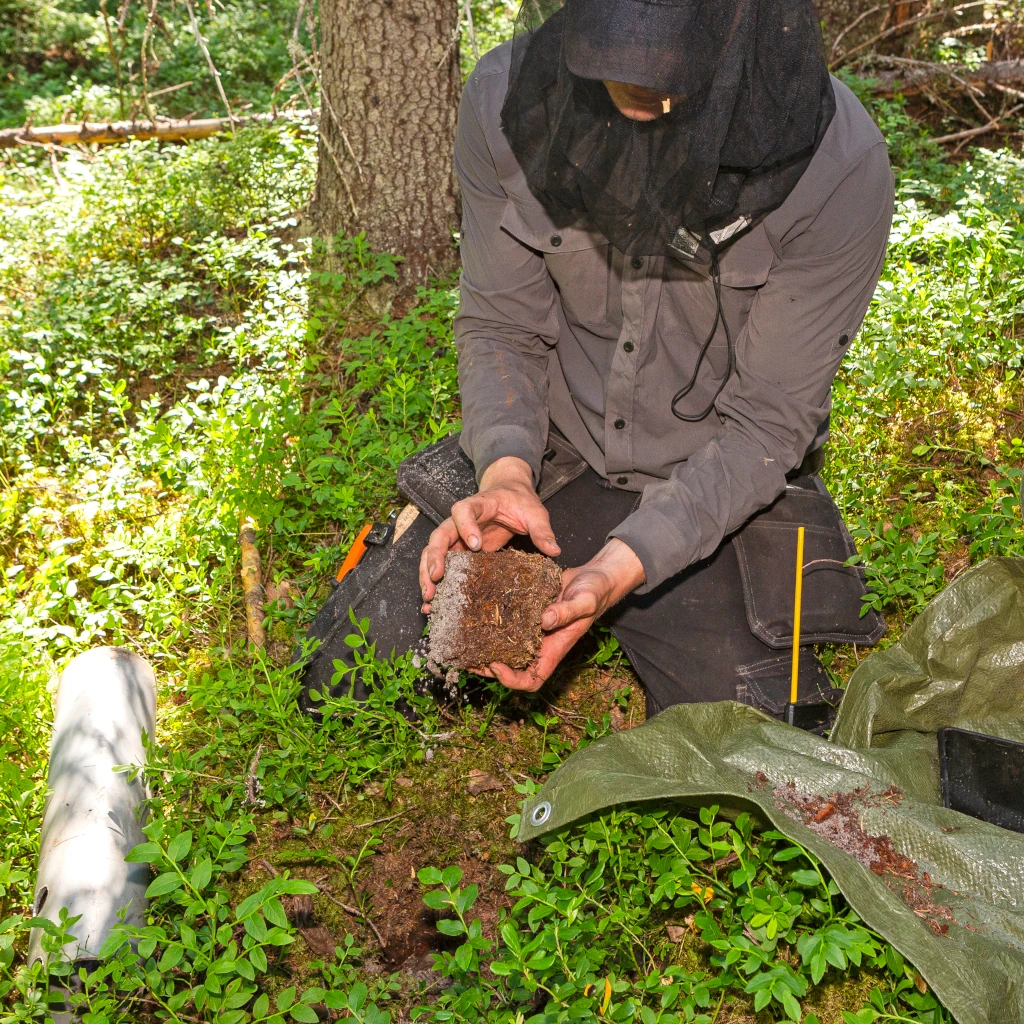 Soil sampling. Taken by Andreas Palmén